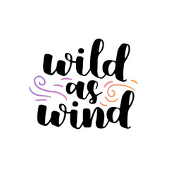 hand drawn gypsy quote. bohemian phrase design for card or poster. Vector inspirational quote. hipster gradient ink illustration on white isolated background. Boho saying for your design.