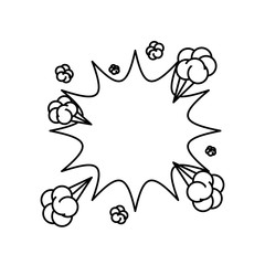 Comic explosion cartoon icon vector illustration graphic design