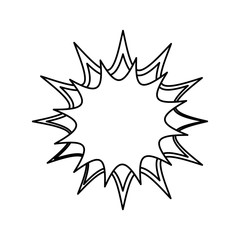 Comic explosion cartoon icon vector illustration graphic design