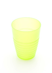 green plastic glass