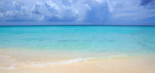 Caribbean sea and blue sky.