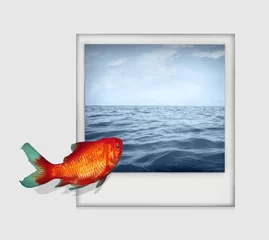 Papier Peint photo Autocollant Surréalisme Plongez dans l& 39 océan