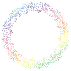 Beautiful round gradient frame. Raster clip art.