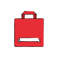 Shopping bag present icon vector illustration graphic design