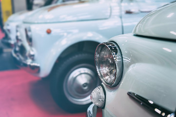 Front of vintage cars