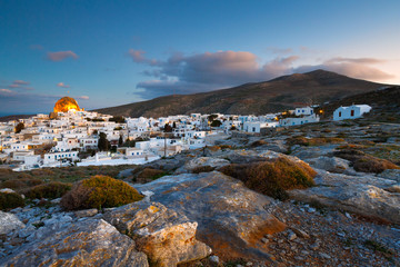 Chora village on Amorgos island early in the morning.