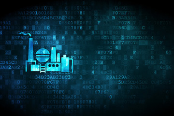 Industry concept: Oil And Gas Indusry on digital background
