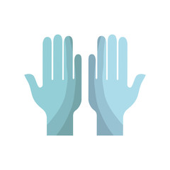 medical gloves over white background. colorful design. vector illustration