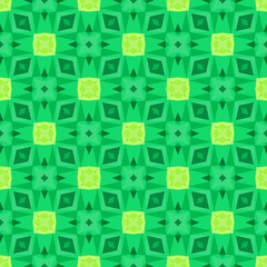 Multicolor geometric pattern in bright green.