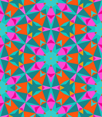 Multicolor geometric pattern in bright color.