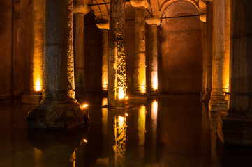 The Basilica Cistern in Instanbul