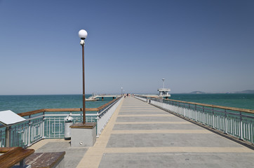 Burgas beach in Bulgaria on the black sea