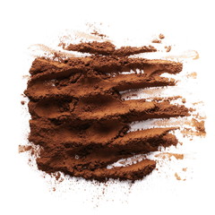 pile cocoa powder isolated on white background