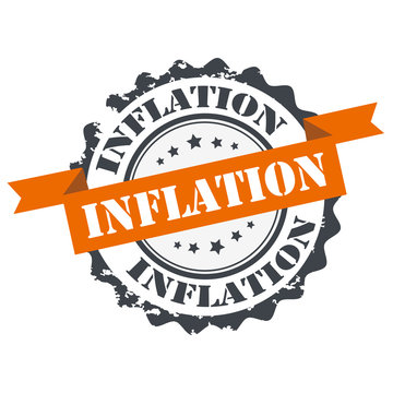 Inflation stamp sign. seal logo