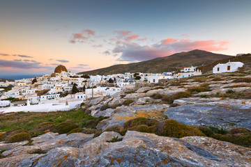 Chora village on Amorgos island early in the morning.