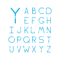 Thin vector font