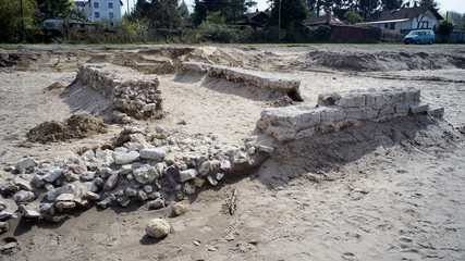 Roman excavation Mainz Gonsenheim, Rheinland-Palatinate, Germany - 01.04.2014