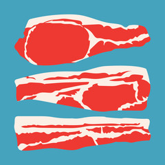 strips sliced bacon