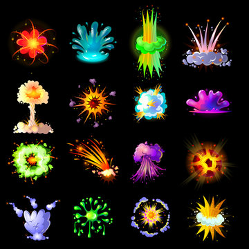Cartoon Colorful Explosions Collection