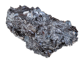 natural hematite (iron ore) stone isolated