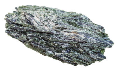 specimen of Actinolite crystals isolated