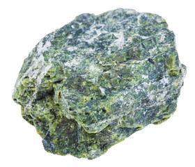 specimen of serpentine stone isolated