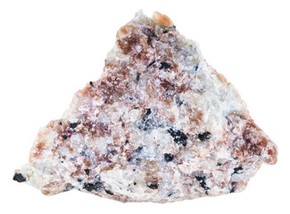 pink Miserite stone in rock isolated