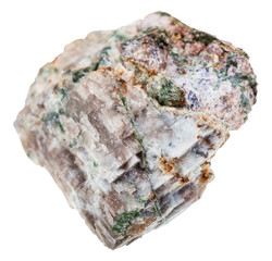 specimen of Delhayelite rock isolated