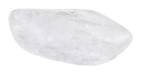tumbled Natrolite gemstone isolated
