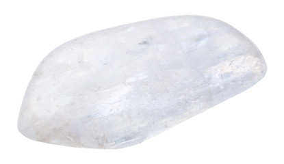 polished Natrolite gemstone isolated