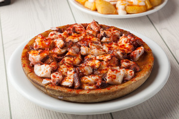 Octopus served in the Galician style