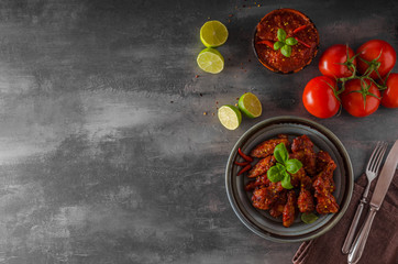 Chicken wings hot sauce