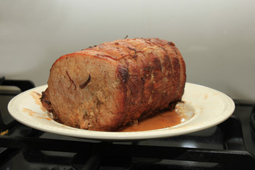Piece of roasted pork