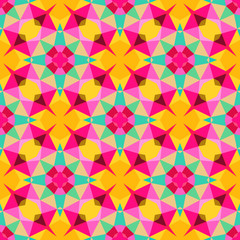 Multicolor geometric pattern in bright color.