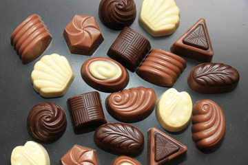 Different sorts of chocolates