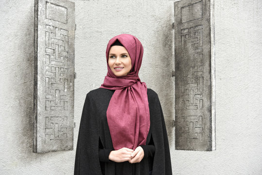 Muslim Women Portrait Outside