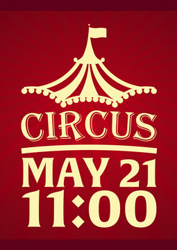 Circus Poster. Amazing show. Vector Flat illustration.