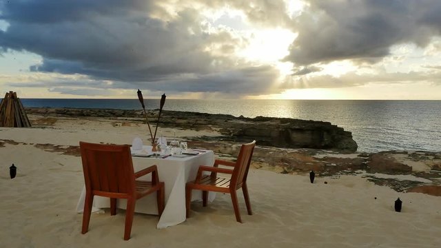 Dinner at the beach - Turcs and Caicos Island