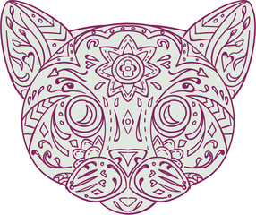 Cat Head Mandala