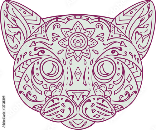 Download "Cat Head Mandala" Stock image and royalty-free vector ...