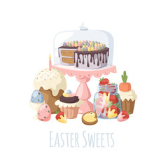Easter holiday vector illustration
