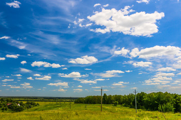 Spring sun magic colors nature beautiful sunny blue sky and grass