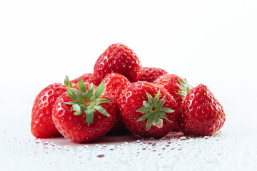Tasty big ripe strawberry isolated on white background