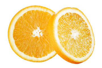 Fototapeta na wymiar Slice orange isolated on a white background