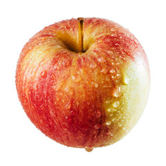 Beautiful red apple on a white background.