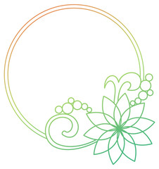 Beautiful round gradient frame. Raster clip art.