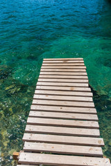 Fototapeta premium abandoned jetty on the background of sea