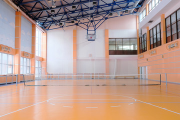 Interior of a tennis hall