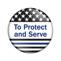 To protect and serve button