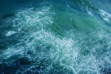 Fototapeta na wymiar Background blue waves of the sea. Beauty world.